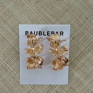 BaubleBar  Fiorella Gold Floral Earrings Earrings